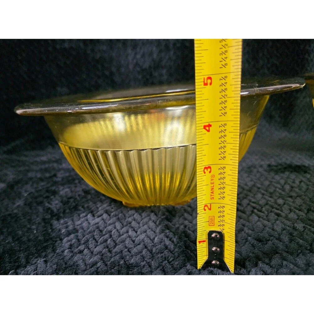 3 VTG "Golden Glow" Depression Glass Nesting Mixing Bowls by Federal Glass Co - Picture 9 of 14